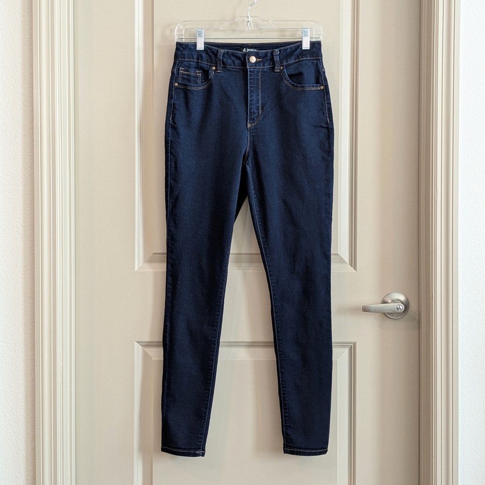 d. jeans Dark Blue Skinny Jeans High Waist Jeggings Size 8 27x28